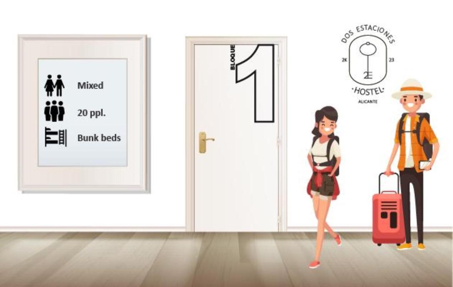 Hostel Dos Estaciones - Free Towels, Coffee & Tea, Remote Check-In 阿利坎特 客房 照片
